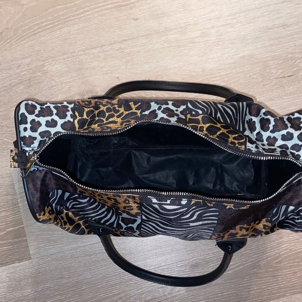 Animal Print “S” Initial Carry On Small Duffel Bag - Picture 4 of 7